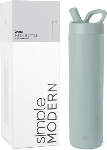 Miniatura 9 de Simple Modern Botella de agua con tapa de pajilla Termo de acero inoxidable aislado Botellas de agua reutilizables para viajes para gimnasio