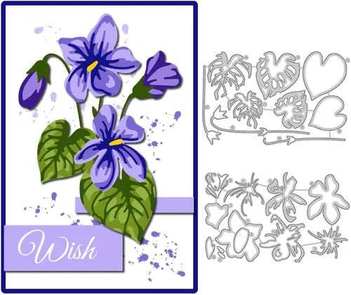 Miniatura 9 de GLOBLELAND Troqueles de corte de flores de cerezo para hacer tarjetas, flores, corte de rama, troqueles para bricolaje, álbumes de recortes, diario