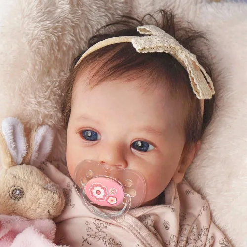 Miniatura 7 de Anano Muñecas Bebé Reborn de Silicona de Cuerpo Completo, Muñecas de Bebé Realistas de 18 Pulgadas Gemelas Niña, Muñeca de Bebés de Silicona