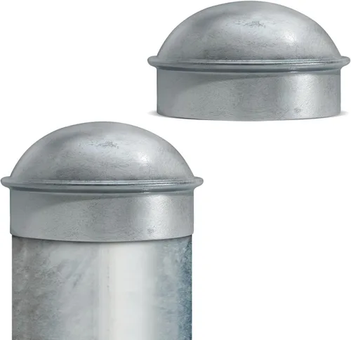 VIVIDA Tapas de poste de enlace de cadena de 4 pulgadas, tapas de poste de valla galvanizadas, para tubo de 4 pulgadas de diámetro exterior, piezas