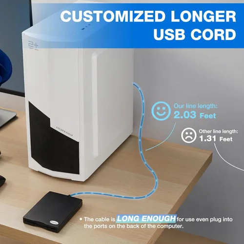 Miniatura 7 de Lector de disquete, unidad de disquete USB externa de 3.5 pulgadas, no compatible con Mac, compatible con Windows 11/10/10 Pro/8/7/2000/XP