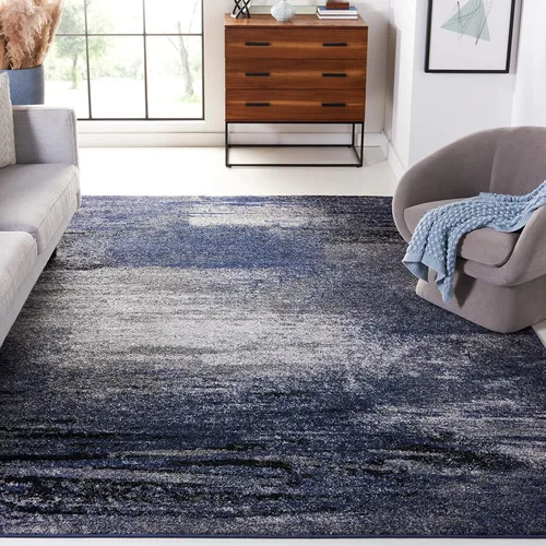 Miniatura 9 de SAFAVIEH, colección Adirondack - Alfombra de 6 x 9 pies, plateada/multicolor, abstracta, moderna, no desprende pelo, de fácil cuidado, para zonas