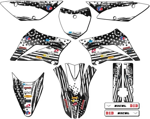 Miniatura 5 de Kit de base gráfica KLX 110 Merica Grey Senge 2010-2025 compatible con Kawasaki