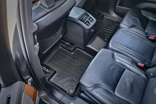 Miniatura 5 de SMARTLINER Juego de tapetes de piso de ajuste personalizado de 3 filas compatibles con Volvo XC90 2016-2020