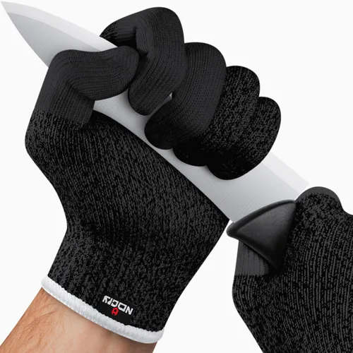 Miniatura 13 de Guantes de resistente al corte Nocry, Protección de Alto Rendimiento Nivel 5, grado de Alimentos. ¡EBook gratuito incluido!, M, Gris Original (gris)