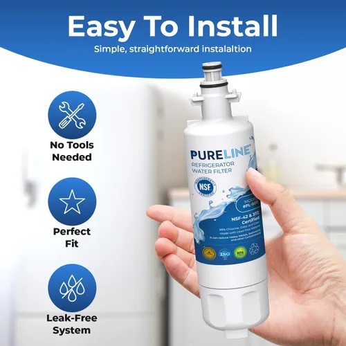 Miniatura 7 de Pureline 9690, LT700P Reemplazo para LG LT700P, Kenmore Elite 9690, Kenmoreclear 46-9690, ADQ36006101, HDX FML-3, filtro de agua para refrigerador