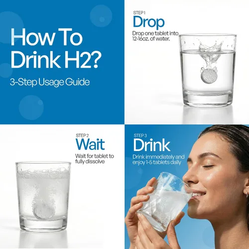 Miniatura 6 de Comprimidos de agua con hidrógeno, comprimidos de hidrógeno molecular para agua potable, ricos en antioxidantes, apoyan la energía cerebral