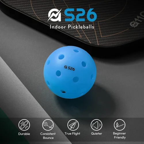 Miniatura 3 de A11N SPORTS S26 Indoor Pickleballs- Consistent Bounce, Easy to Control and Durable Application - USAPA Approved - Ideal for All Ages - Available in