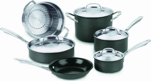 Miniatura 5 de Sartén antiadherente con tapa Cuisinart GreenGourmet, anodizado durable, Beige