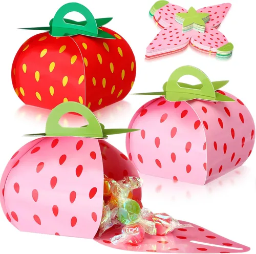 Miniatura 12 de TaoBary 36 Piezas Cajas de Favores de Fiesta de Manzana Caja de Dulces de Apreciación al Maestro Forma de Manzana Roja 3D Mini Bolsas de Regalitos