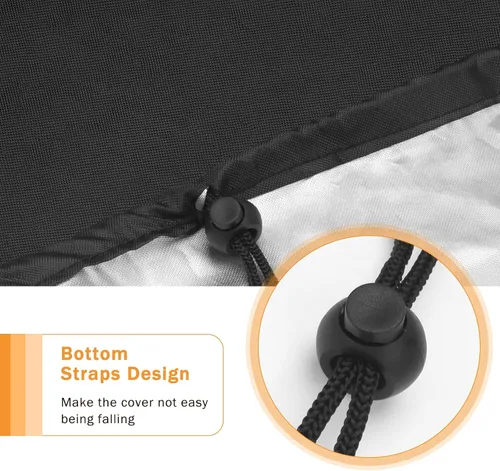 Miniatura 4 de Luxiv - Cubiertas negras de patio para estufa de campamento de 2 quemadores, cubierta resistente para estufa de campamento de 2 quemadores, cubierta