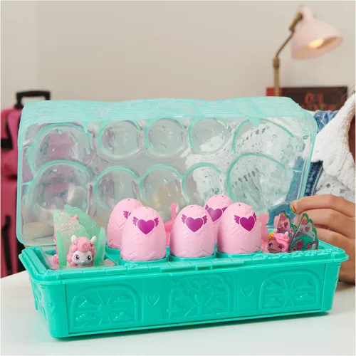 Miniatura 9 de Hatchimals CollEGGtibles, caja familiar de llama arcoíris con juego sorpresa, 10 personajes, 2 accesorios, juguetes para niños a partir de 5 años