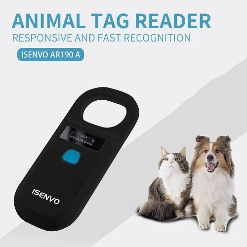 Miniatura 4 de Escáner de microchip para mascotas, recargable, RFID, EMID, lector de microchips, 134.2 kHz, 125 kHz, 15 dígitos, escáner de identificación de chip