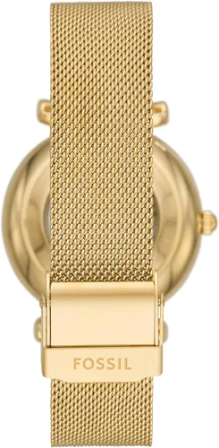 Miniatura 3 de Fossil Women's Carlie Automatic Stainless Steel Mesh Three-Hand Watch for Women, Dorado (Gold mesh)