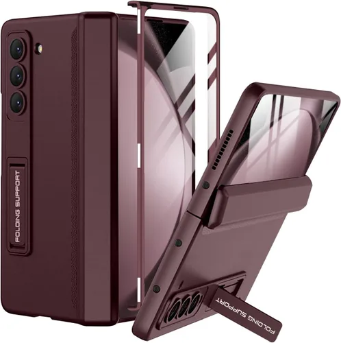 Miniatura 18 de Miimall Funda compatible con Samsung Galaxy Z Fold 5, [bisagra magnética de protección completa] [protector de pantalla integrado]