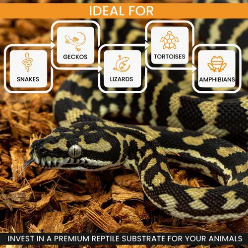 Miniatura 2 de BabiChip - Sustrato de chips de coco para reptiles, 12 cuartos de galón, ropa de cama suelta de tamaño pequeño para pitones de bola, otras