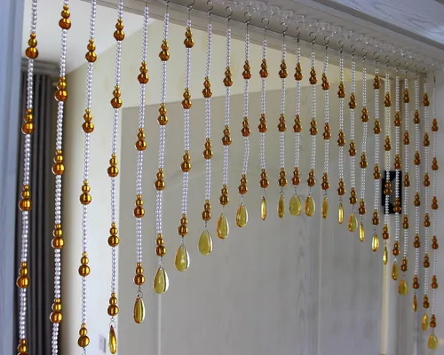 Cortina de cuentas de cristal para puertas, cortinas colgantes de cuentas de vidrio para ventanas, divisores de habitación, dormitorio, cafetería,