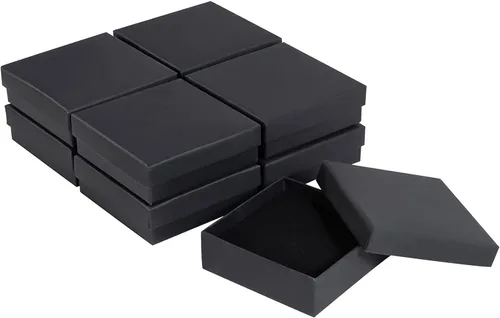 Sdootjewelry Cajas de joyería negras a granel, 24 paquetes, caja de regalo para joyas con espuma, cajas de joyería pequeñas para regalos, 3.5 x 3.5