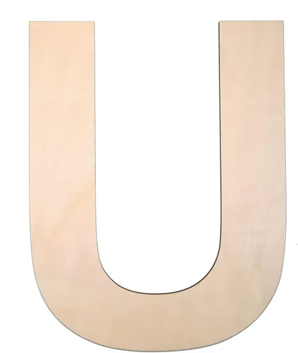 Miniatura 18 de Símbolo de madera de 12 pulgadas &, letra grande de madera sin terminar de 1/4 de pulgada de grosor para manualidades de bricolaje, decoración