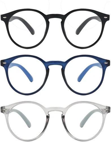 Miniatura 5 de Gafas de bloqueo de luz azul para niños, paquete de 3 lentes de lectura para computadora con bloqueo de luz azul para niños y niñas de 3 a 11 años