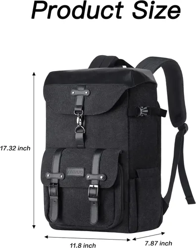 Miniatura 8 de MOSISO Mochila para cámara, DSLR/SLR/SLR/sin espejo, para fotografía vintage, con soporte para trípode y cubierta para lluvia y compartimento