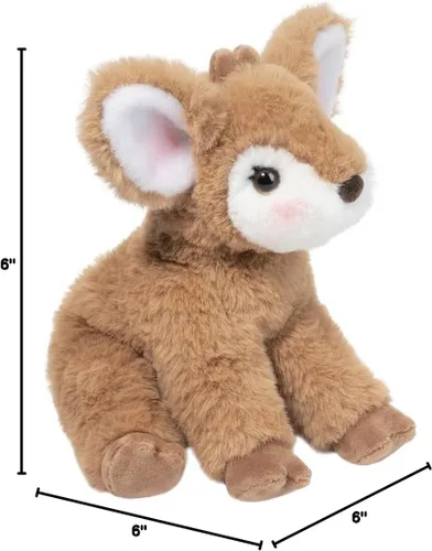 Miniatura 6 de Douglas Mini Fernie - Peluche de ciervo suave 6 pulgadas de alto