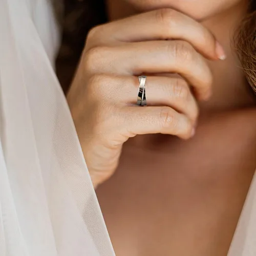 Miniatura 15 de Anillo de plata de ley 925, minimalista, ajustable, hecho a mano, para mujeres y niñas