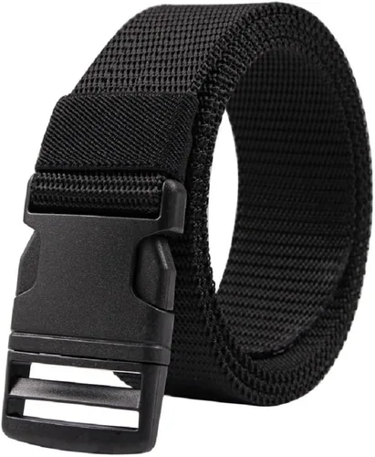 Miniatura 13 de AIBEARTY Cinturón de lona con hebilla ajustable, cintura larga para mujeres, hombres, adolescentes