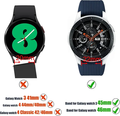 Miniatura 2 de Easuny Compatible con Samsung Galaxy Watch 3 de 1.772 pulgadas/Galaxy Watch de 1.872 pulgadas/Gear S3 Frontier, correa de silicona de liberación