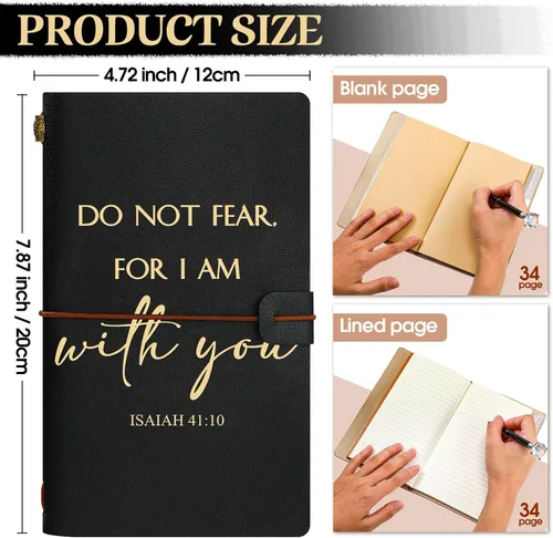 Miniatura 2 de Tinlade 12 piezas de regalo de iglesia cristiana, diario religioso inspirador de cuero, cuaderno A6, cuaderno con forro recargable, regalo