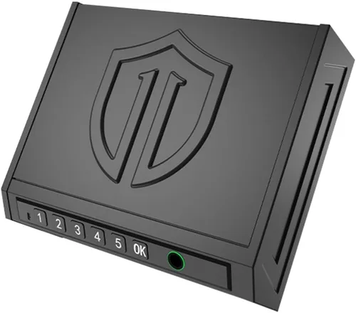 Caja fuerte biométrica mejorada para pistolas de acceso rápido con huella digital y teclado digital, caja de seguridad portátil para pistolas con