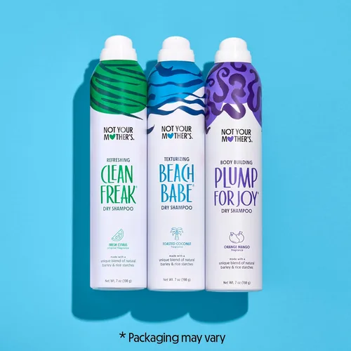 Miniatura 2 de Not Your Mother's Dry Shampoo Spray Signature Surtido (paquete de 3) – 7 onzas cada uno – Clean Freak, Plump for Joy & Beach Babe – Absorbe