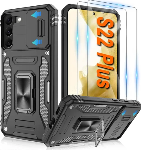 Miniatura 90 de Atump Funda para Motorola Moto G Play 2024 (4G) con [paquete de 2] protector de pantalla HD y cubierta para cámara deslizante, soporte de anillo