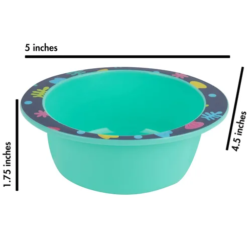 Miniatura 5 de First Years Baby Shark - Juego de vajilla para niños pequeños, incluye plato, cuenco, tenedor y cuchara, 4 unidades, color azul