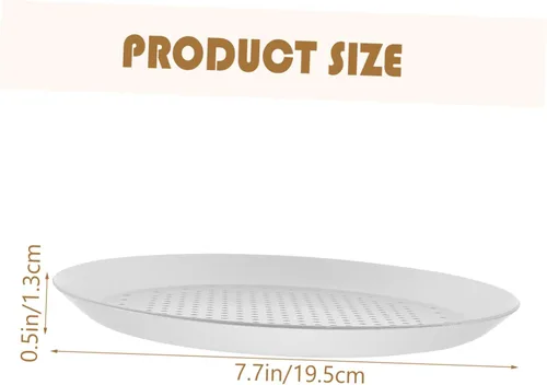 Miniatura 2 de Hemoton Bandeja de pizza de aluminio para pizza de queso y pizza, bandeja de hornear de acero inoxidable, bandeja de pizza antiadherente, bandeja