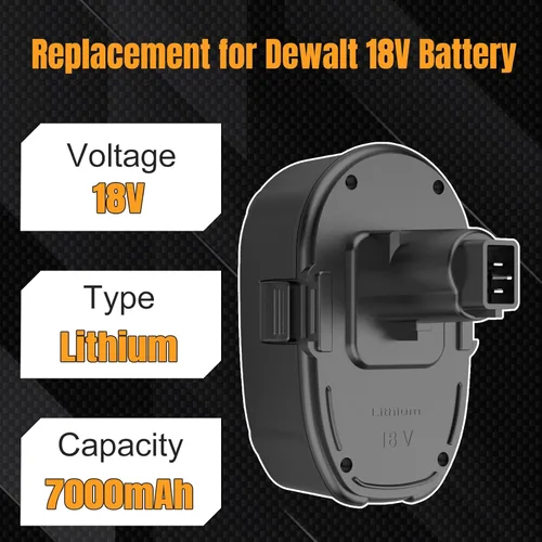 Yabelle - Batería de litio Yabelle de 5.0Ah y 18V de remplazo para batería Dewalt de 18 Voltios. Batería de níquel-cadmio XRP. Baterías Dewalt