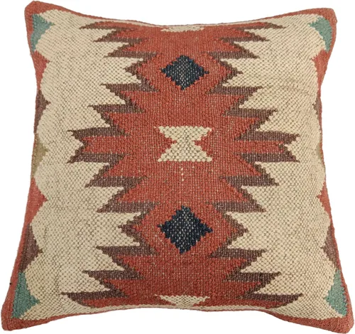 Miniatura 16 de Trade Star Funda de almohada 70% yute y 30% lana kilim, auténtica, funda de almohada bohemia hecha a mano, vintage, funda de cojín cuadrada étnica