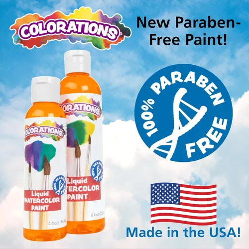 Miniatura 2 de Colorations - LWPACK - Pintura líquida para acuarela, 4 onzas líquidas, juego de 6, no tóxica, pintura, niños, manualidades, pasatiempos, diversión