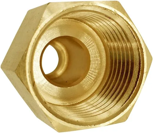 Miniatura 3 de Adaptador de gas de acoplamiento de tubo de latón de 3/8 pulgadas macho x 1/2 pulgada NPT hembra reductor adaptador, tubo de latón, acoplamiento