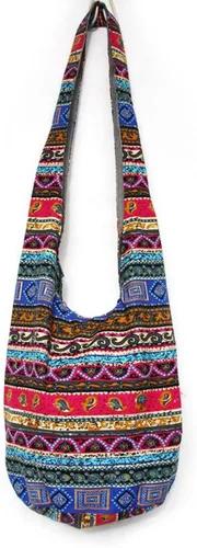KARRESLY - Bolso bandolera de algodón bohemio, estilo hippie, hecho a mano