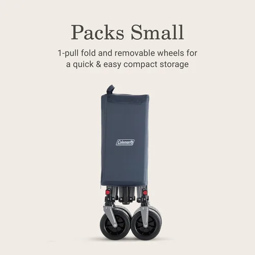 Miniatura 6 de Coleman XL - Carro plegable de gran capacidad de 400 lb, carrito utilitario grande de más de 50 galones con ruedas de base ancha para todo terreno