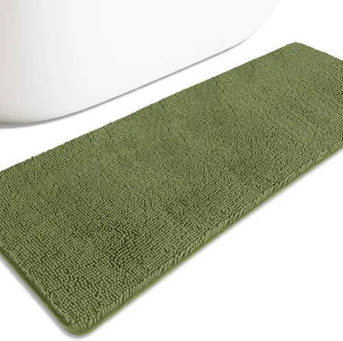Miniatura 603 de Alfombra de baño pequeña de 12 x 18 pulgadas, lavable y absorbente, antideslizante, alfombra de baño de felpilla gruesa y suave para baño, ducha
