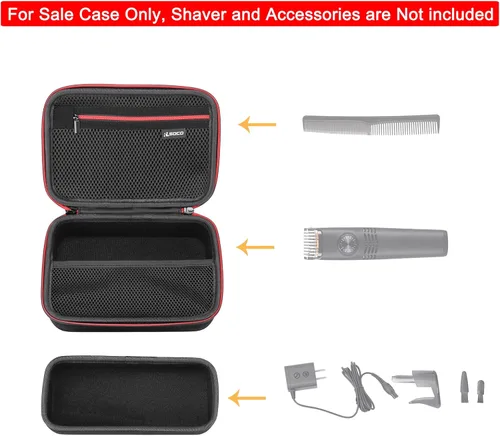 Miniatura 2 de RLSOCO Estuche de transporte compatible con Bell+Howell Vacutrim Deluxe inalámbrico para hombre Diseño compacto con cremallera YKK y protección