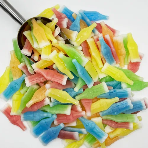 Miniatura 7 de Dulces de Botellas de Cera con Bebidas, Bolsa de 1/2 (media) Libra - Botellas de Dulce de Cera Retro, Rellenas de Líquido - Dulce Nip de Jugo
