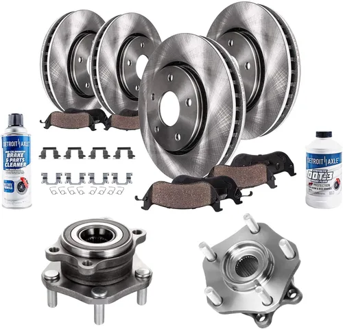 Miniatura 63 de Detroit Axle - Rotores de freno para Nissan NV2500 NV3500 NV1500 NV1500 2012-2021, repuesto de rotores de freno de disco: rotor delantero de 14.17