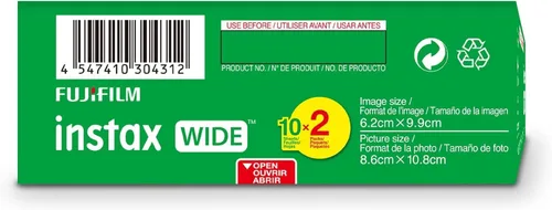 Miniatura 3 de Paquete doble de películas instantáneas Fujifilm Instax Wide para Instax Wide 210 200 100 300 - Paquete de valor BuzzPhoto (40 hojas)