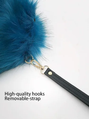 Miniatura 5 de FHQHTH Faux Fur Purse Fashion Clutch Handbag Shoulder Vintage Evening Bags for Women