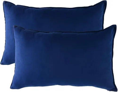 Miniatura 27 de Fancy Homi - Paquete de 2 fundas de almohada decorativas azul real de 14x14 pulgadas para sala de estar, sofá cama, sofá, decoración moderna bohemia