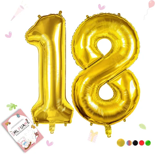 Miniatura 90 de Globos de números de 40 pulgadas del 0 al 9 dorados grandes del número 0, globos digitales para suministros de decoración de celebración de fiesta