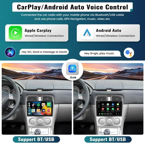 Miniatura 3 de 【4 núcleos + 64G HiFi Audio】 Estéreo de coche para Subaru Forester 2004 2005 2006 2007 2008 Android Radio inalámbrica A-pple CarPlay Android Auto 9